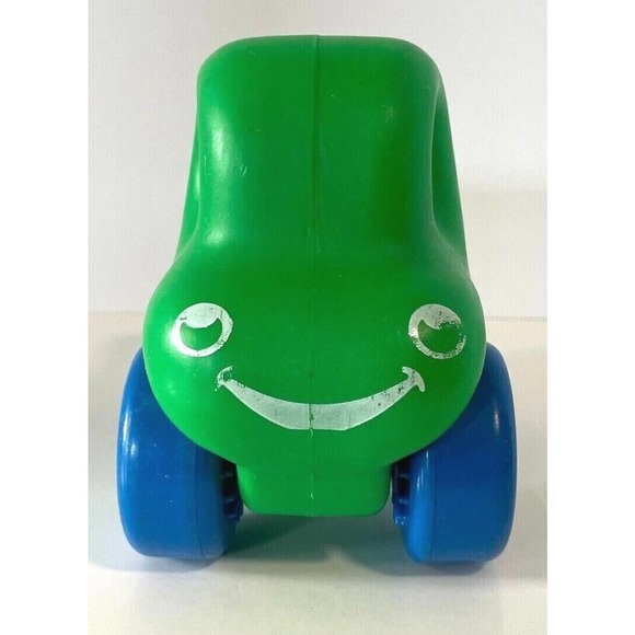 Vintage Little Tikes Chunky First Cars Green Dump Truck Toy Plastic 1st 80s PLAY - Picture 2 of 9
